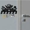 CREATCABIN Kitchen Tool Key Holder for Wall Mounted Hook Key Hangers with 6 Hooks Metal Key Hanging Organizer Rack Wall Decorative Hook for Bag Clothes Entryway Front Door Hallway 10.6x6.3Inch view 4