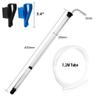 Auto Siphon, Wine Transfer Filler Kit (Siphon Racking Cane +1.2M Hose + Clamps) For Beer Wine Bucket Carboy Bottle (Color : Blue) view 3