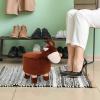 ADSFASF Foot Stool Ottoman Stool Furniture Stylish Anti Slip Small Footstool Footrest for Nursery Dressing Room Bedroom Entryway, Cow/228 (Color : Elk, Size : 29cmx26cm) view 2