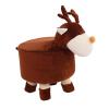 ADSFASF Foot Stool Ottoman Stool Furniture Stylish Anti Slip Small Footstool Footrest for Nursery Dressing Room Bedroom Entryway, Cow/228 (Color : Elk, Size : 29cmx26cm) view 4
