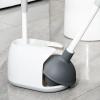 ADSFASF 2 in 1 Toilet Bowl Brush Plunger with Holder Combo, White Base/224 view 3