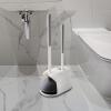 ADSFASF 2 in 1 Toilet Bowl Brush Plunger with Holder Combo, White Base/224 view 4