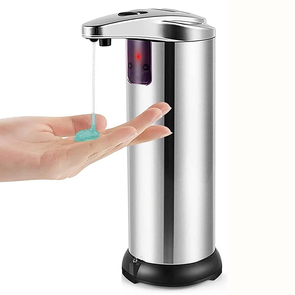 Automatic Soap Dispenser Touchless: Infrared Motion Sensor Touchless Soap Dispenser - Adjustable Switches, Stainless Steel Hand Free Liquid Soap Dispensers for Bathroom Kitchen Hotel
