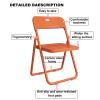 JSLXNDM Plastic Folding Chair Steel Folding Dining Chairs Folding Chairs Bulk Fold up Event Chair Portable Commercial Chair with Steel Frame 350lb for Bedroom, Computer Chairs, Training Chairs 1 view 3