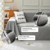 STACYPIK Textured Dark Grey Couch Cover for Dogs Chenille Pet Sofa Cover Washable Jacquard Couch Throw Protector for Sectional Thick Soft Sofa Slipcover Blanket for 3 Cushion Couch-71X118IN view 2