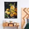GFLFMXZW Tapestry Wall Tapestry Wall Hanging Aesthetic Tapestry Wall Art Decor Orange Lemonade with Mint Wall Hanging Tapestry for Bedroom Living Room Dorm 30"x40" view 4