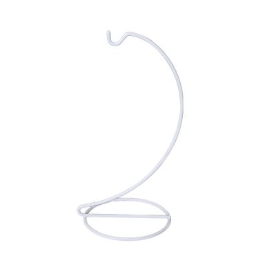 Frogued Modern Minimalist Stand Style Decor Ornament Holder for Glass Balls Spiral Design Iron Hanging Rack Air Plant Terrarium Wedding Home Office Garden White, X-Large