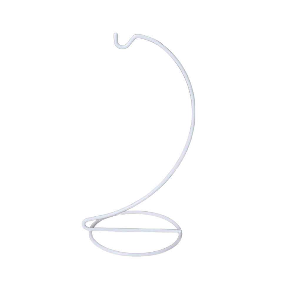 Frogued Modern Minimalist Stand Style Decor Ornament Holder for Glass Balls Spiral Design Iron Hanging Rack Air Plant Terrarium Wedding Home Office Garden White, X-Large