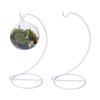 Frogued Modern Minimalist Stand Style Decor Ornament Holder for Glass Balls Spiral Design Iron Hanging Rack Air Plant Terrarium Wedding Home Office Garden White, X-Large view 3