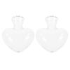 Toddmomy Hydroponic Plant Vase Decorative Glass Vase with Heart Shape for Home Office Small Clear Glass Planter 3.34X3.14X1.57In view 1