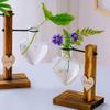Toddmomy Hydroponic Plant Vase Decorative Glass Vase with Heart Shape for Home Office Small Clear Glass Planter 3.34X3.14X1.57In view 2
