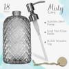 JASAI 18Oz Gray Glass Soap Dispenser with Rust Proof Pump, Refillable Kitchen soap Dispenser for Dish Soap, Bathroom Soap Dispenser for Dispense Hand soap, Lotion. view 2
