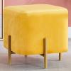 Light Luxury Stackable Round Ottoman for Living Room,Height Adjustable Low Footstool,Home Decor Upholstered Footrest,Bedroom-A-13 * 12.6inch view 3