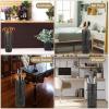 Metal Umbrella Stand Rack, Umbrella Holder for Entryway, Freestanding Umbrella Rack Organizer, Round Umbrella Holder Bin, Cane Walking Stick Holder for Home Office Hotel, Summer Gift 5.9"16.5"(Black) view 4