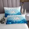 Manfei Sun and Moon Kids Bedspread Queen Size, Boho Sun Moon Stars Coverlet Set for Boys Girls Adults Room Decor, Galaxy Starry Theme Quilted Coverlet with 2 Pillowcases, Soft Polyester Bedding Quilt view 3