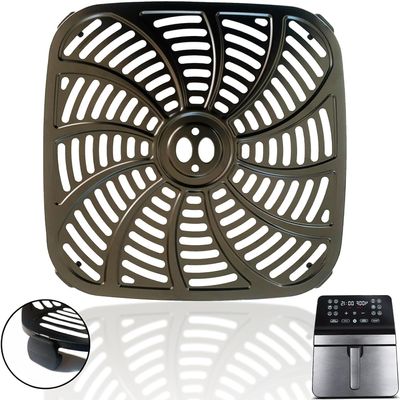QLRGNE 8QT Air Fryer Crisping Plate for Gourmia GAF846 Air Fryers, Upgraded Nonstick Air Fryer Grill Pan Plate Crisper Tray Rack Insert Grate Shelf Grid for 8QT Gourmia Air Fryers, Dishwasher Safe