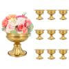 AZXTOPSEZ Gold Compote Vases for Centerpieces: Wedding Flower Vase for Tables 6.5 Inch Small Metal Urn Pedestal Bowl for Party Anniversary Event Home Decor Set of 10 view 1