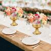 AZXTOPSEZ Gold Compote Vases for Centerpieces: Wedding Flower Vase for Tables 6.5 Inch Small Metal Urn Pedestal Bowl for Party Anniversary Event Home Decor Set of 10 view 2