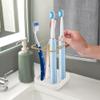 304 Stainless Steel Toothbrush Holder with 3 Slots, Space Saving Bathroom Organizer Stand, Gold view 2