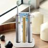 304 Stainless Steel Toothbrush Holder with 3 Slots, Space Saving Bathroom Organizer Stand, Gold view 3