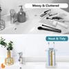 304 Stainless Steel Toothbrush Holder with 3 Slots, Space Saving Bathroom Organizer Stand, Gold view 4