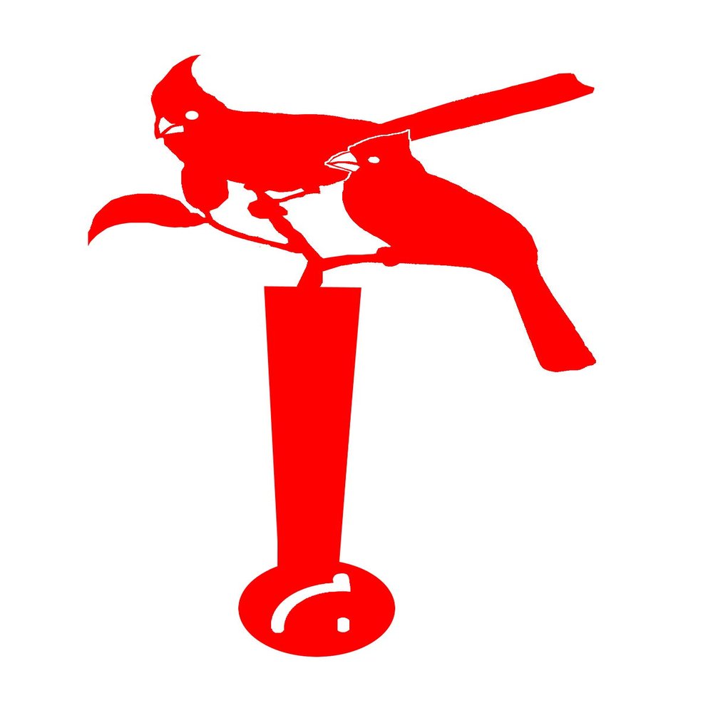 17 Different Designs, Mailbox Flag Replacement Kit, Rust-Proof Mailbox Flag, Carousel Horse,Paw,Rooster,Football, Tulip, Peach, Tree,Butterfly, Bear, Dog, Lucky Leaf, Cat and more (Northern cardinal)