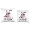 Sister Of The Birthday Cat decorations Cat Faces Kitte party Throw Pillow view 3
