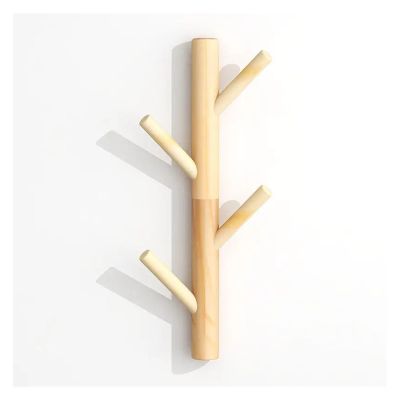 hezhuhe2258 Coat Rack Coat Rack Wall Mounted, Wall Mounted Coat Rack Metal Modern Wall Coat Tree for Hats, Jackets, Bags, Entryway Bedroom Coat Rack Wall Mount (Color : Khaki 40cm 4 Hooks)