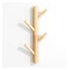 hezhuhe2258 Coat Rack Coat Rack Wall Mounted, Wall Mounted Coat Rack Metal Modern Wall Coat Tree for Hats, Jackets, Bags, Entryway Bedroom Coat Rack Wall Mount (Color : Khaki 40cm 4 Hooks) view 1