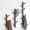 hezhuhe2258 Coat Rack Coat Rack Wall Mounted, Wall Mounted Coat Rack Metal Modern Wall Coat Tree for Hats, Jackets, Bags, Entryway Bedroom Coat Rack Wall Mount (Color : Khaki 40cm 4 Hooks) view 2