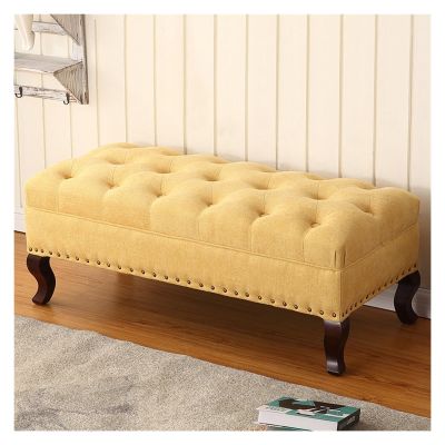 Chicken Step Stool Upholstered Bench, Modern Rectangular Footstool for Entry Hall Bathroom Bedroom | Decorative Home Furniture Bedroom Bench (Color : Yellow, Size : 120 * 45 * 40)
