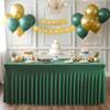 6 Packs Green Table Clothes for 8 Foot Rectangle Tables, Wrinkle Resistant Stretch Spandex Table Covers Fitted Tablecloth with Skirt for Easter Event Banquet Wedding Birthday Party view 4