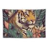 LZQPOEAS Tapestry Wall Hanging for Living Room 60 X 51 in Tropical Tiger Tapestry for Bedroom Home Decor Tapestries Wall Art Hanging Personalized Wall Blanket Wall Hanging Decor for Party Supplies view 1
