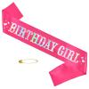 Birthday Girl Sash with Iridescent Foil, Funny Hot Pink Birthday Sash Decorations for Girls Disco Bday Party, 10th, 11th Official, Teenager, Sweet 16, 18th, Finally 21 or Any Other Birthday Party view 1