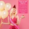 Birthday Girl Sash with Iridescent Foil, Funny Hot Pink Birthday Sash Decorations for Girls Disco Bday Party, 10th, 11th Official, Teenager, Sweet 16, 18th, Finally 21 or Any Other Birthday Party view 3