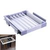 Pull Out Trousers Rack, Extendable Pull Out Closet Rod, Closet Pants Hanger Bar Aluminum alloy and ABS Hanger Rail Extendable Trousers Hanger for Clothes Towel Scarf Trousers Tie ( Color : White , Siz view 1