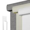 Sulugood Blackout Roller Shades for Windows, Blackout Linen Fabric Cordless Roller Blinds, Thermal Insulated UV Protection,Window Shades for Home,Office Bedroom,White,24" W x 56" H view 1