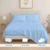 4 PC's Cotton RV Sheets- 100% Egyptian Cotton- 500 TC- 4-8 Inch Deep Pocket Fitted Sheet with Elastic All Around- Soft & Luxurious Hotel Quality Sheets (Light Blue Solid - RV 3/4 Full Bunk- 48x75) view 2