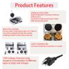 Commercial Heart Shaped Waffle Maker, Double Heads 122-572 / 50-300 Temp Range Non-stick Round Waffle Maker Stainless Steel Waffle Iron Machine for Restaurant Bakeries Snack Bar view 2