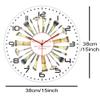 Timethink 15'' Cosmetic Brush Modern Decorative Wall Watch Clock Fashion Cosmetic Artwork Quiet Quartz Non Ticking Battery Operated Wall Art Clock for Girl Beauty Salon Girls Room Makeup Artist Gift view 2
