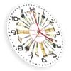Timethink 15'' Cosmetic Brush Modern Decorative Wall Watch Clock Fashion Cosmetic Artwork Quiet Quartz Non Ticking Battery Operated Wall Art Clock for Girl Beauty Salon Girls Room Makeup Artist Gift view 3
