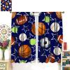 JanJCurt Basketball Boys Curtains, Sports Theme Football Baseball Soccer Tennis Blue Star Print Window Curtains for Teens Kids Bedroom Living Room Playroom 63" W X 72" L view 3