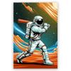 LuminDaze Baseball With Astro Poster Cool Astonaut Posters Cool Room Decor Astronaut Wall Art Aesthetic Room Decor Funny Astronaut Poster for Teen Boys Girls Room Canvas Print 20x30inch Unframed view 1