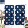 JanJCurt Baseball Curtains for Kids, Sports Theme Softball Ball Navy Blue Print Window Curtains for Boys Teens Bedroom Playroom Living Room 72" W X 63" L view 3