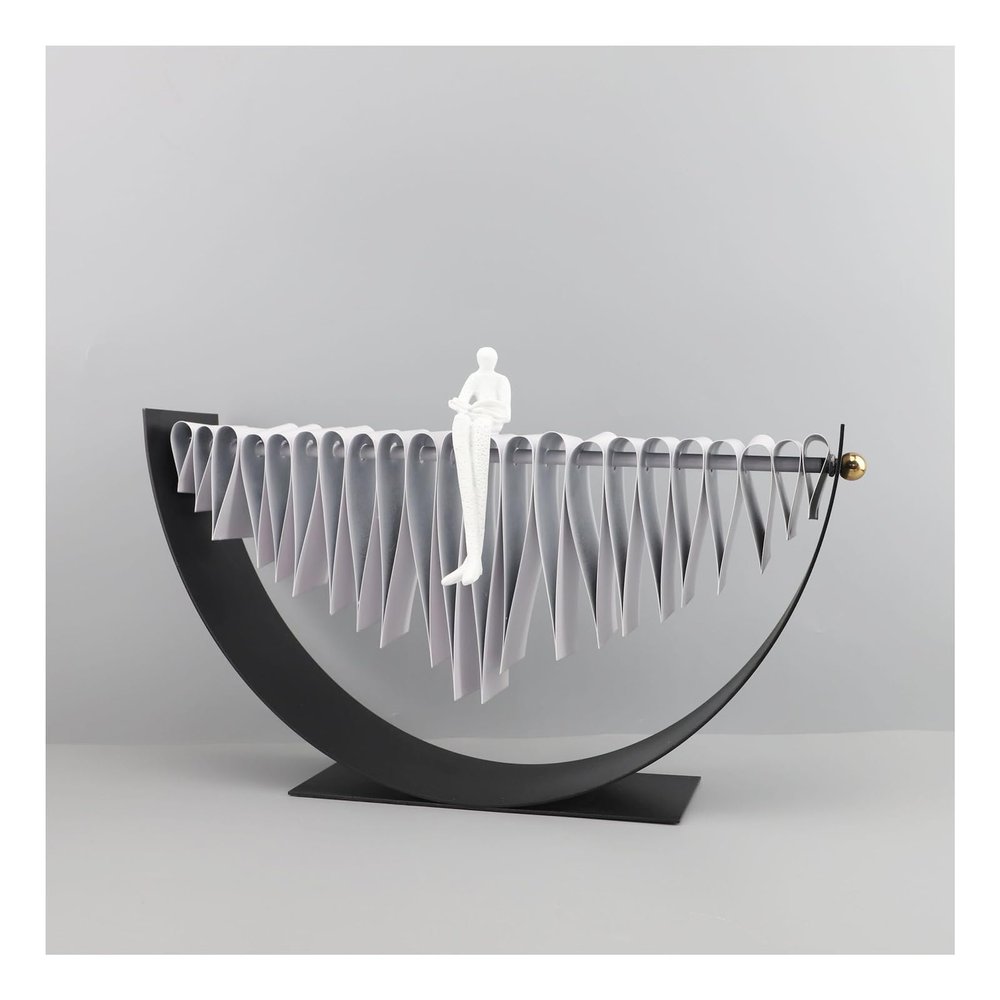AOPPLSOT Modern Deco Figurines Figurine Statue Sculpture Sculptures Sculpture Bookshelf Office Decoration Deco Items Modern Shelf Abstract Books Decorations windowsill Living Room Statues,White