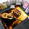 Cat Rug - Guitar Cat Rugs Room Decor for Boys Girls Kids, Cute Animal Carpet for Bedroom Living Room Sofa Floor Mat Doormat Welcome Mat, 5x7 Feet view 2