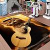 Cat Rug - Guitar Cat Rugs Room Decor for Boys Girls Kids, Cute Animal Carpet for Bedroom Living Room Sofa Floor Mat Doormat Welcome Mat, 5x7 Feet view 3