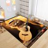 Cat Rug - Guitar Cat Rugs Room Decor for Boys Girls Kids, Cute Animal Carpet for Bedroom Living Room Sofa Floor Mat Doormat Welcome Mat, 5x7 Feet view 4