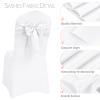 120 PCS Satin Chair Sashes White Shiny Chair Ribbon Ties Back Bows Designed Sashes Universal Chair Cover for Wedding Reception Gathering Birthday Party Banquet Restaurant Chair Decor (7x78inch) view 3