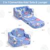 aodisman Thick Comfy Toddler Chair and Couch for Kids,2-in-1 Soft Plush Fold Out Sofa for Children,Convertible Couch to Lounger for Toddler view 2